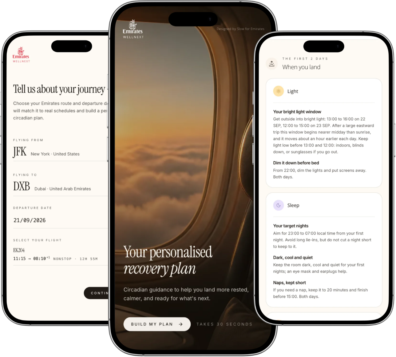 Two phones showing the WellNext Tips recovery plan interface.